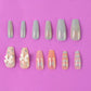 Reusable Press-On Artificial Nails with Adhesive Stickers (1 Pkt)