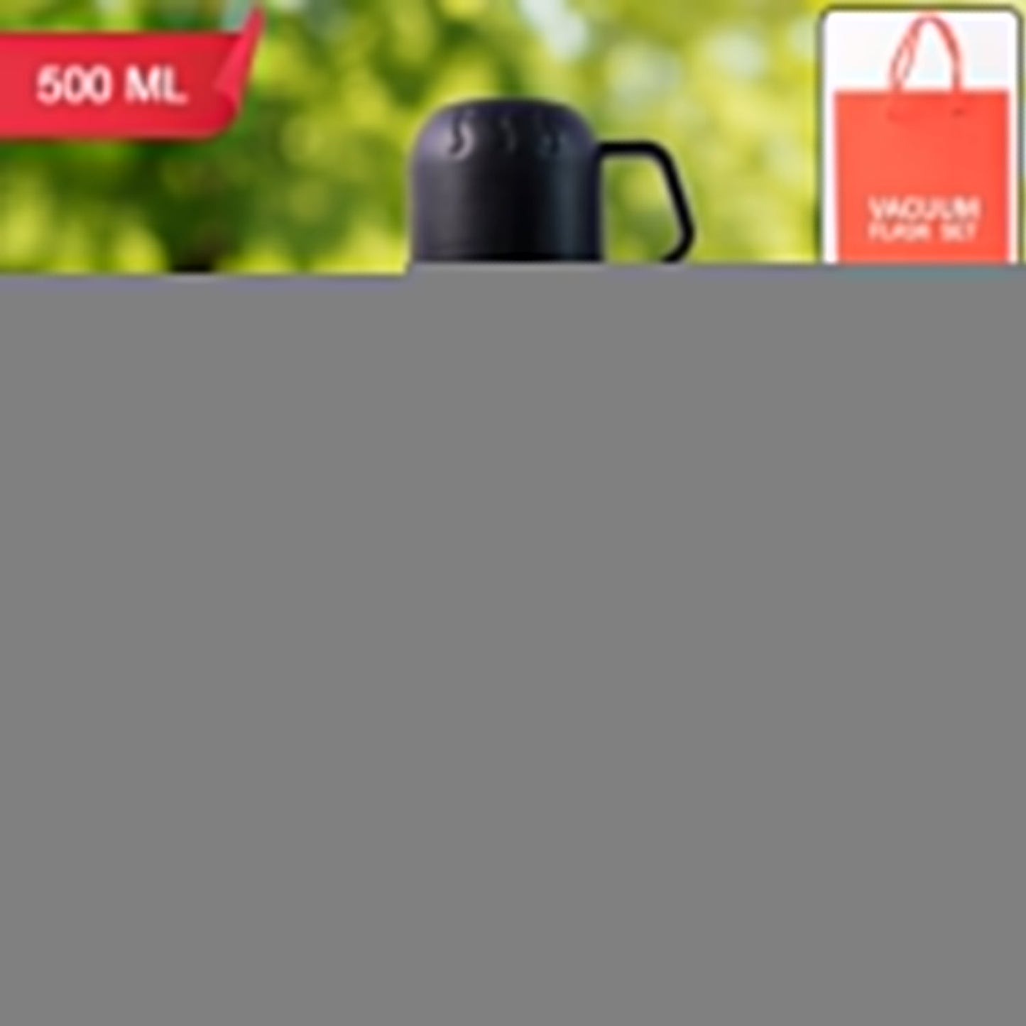 Stylish Black Vacuum Bottle Set