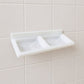 Wall Mounted Double Compartment Soap & Sponge Holder (1 Pc)