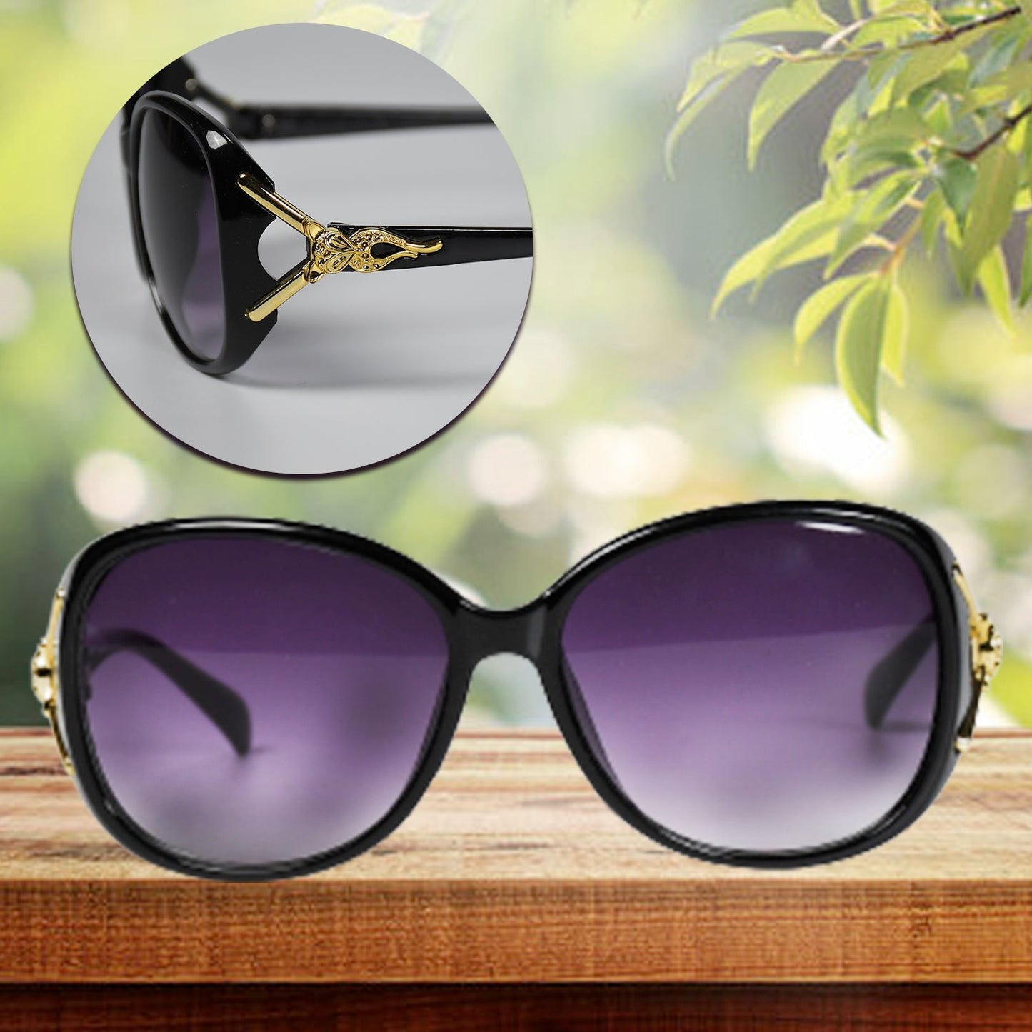 Trendy black sunglasses