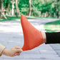 Orange Non-Slip Silicone Rain Reusable Anti skid Waterproof Fordable Boot Shoe Cover (1 Pair)