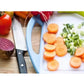 Kitchen Knife Set with Wooden Block and Scissors (5 pcs, Black)
