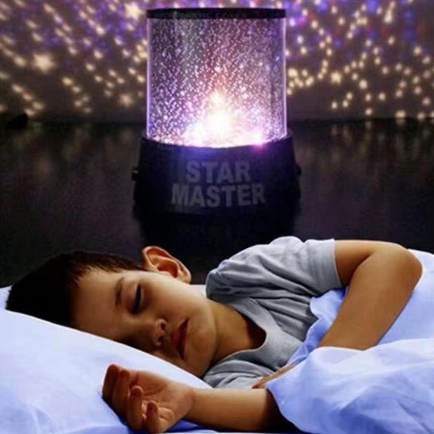 LED Projector Night Light Amazing Lamp, 3 Battery operated lamps, Rotation With the music Function, Master for Kids Bedroom Home Decoration NightÂ Romantic Gift (Battery Not Included / 1 pc)