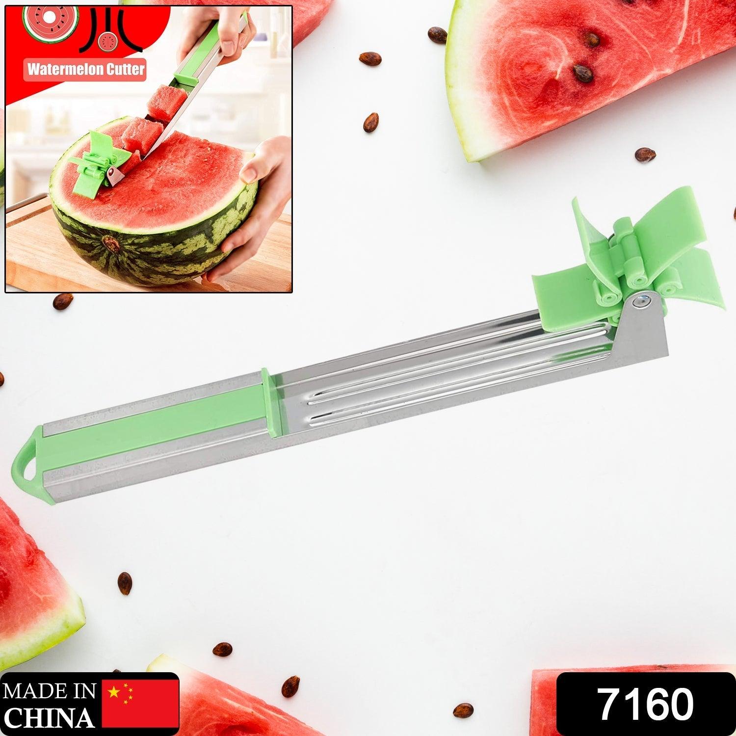 7160 Stainless Steel Washable Watermelon Cutter Windmill Slicer Cutter Peeler for Home/Smart Kitchen Tool Easy to Use DeoDap