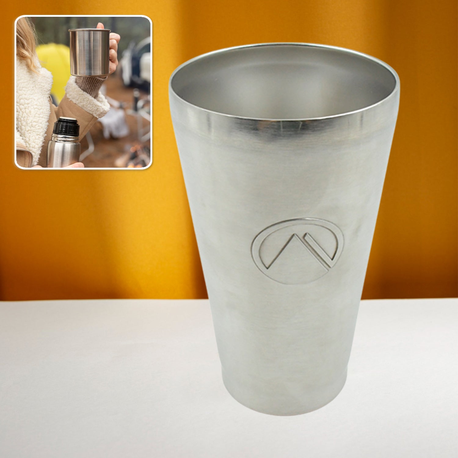 5780 Stainless Steel Vacuum Insulated Travel Mug/ Glass Reusable Water Glass/Serving Unbreakable Drinking Glasses Plain Design for Everyday Use Drinks Water, Tea Mug, Outdoor, Home, Office (1 Pc) - deal99.in