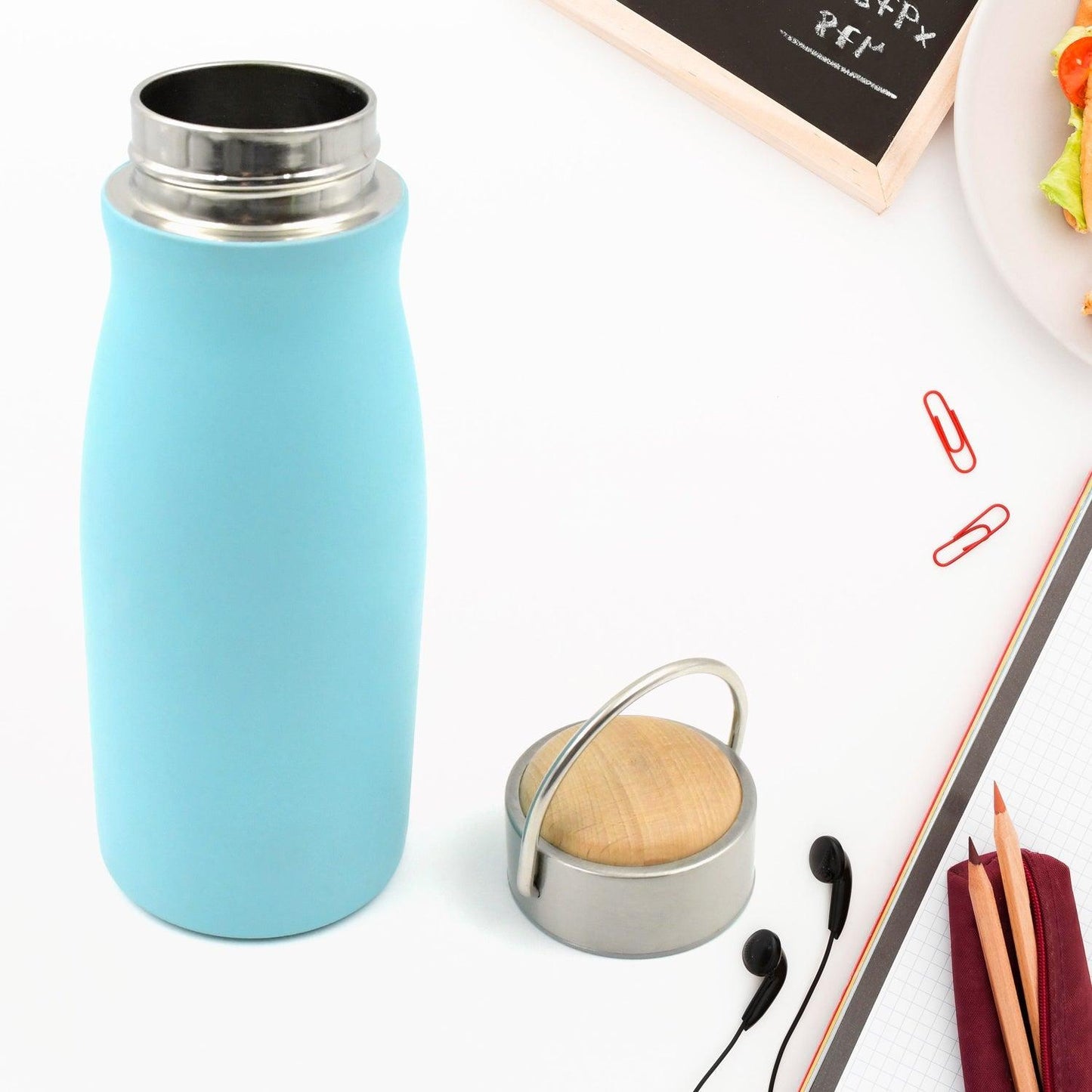 0285 Stainless Steel Water Bottle With Handle, Fridge Water Bottle, Stainless Steel Water Bottle Leak Proof, Rust Proof, Hot & Cold Drinks, Gym Sipper BPA Free Food Grade Quality, Steel fridge Bottle For office/Gym/School (360 ML) - deal99.in