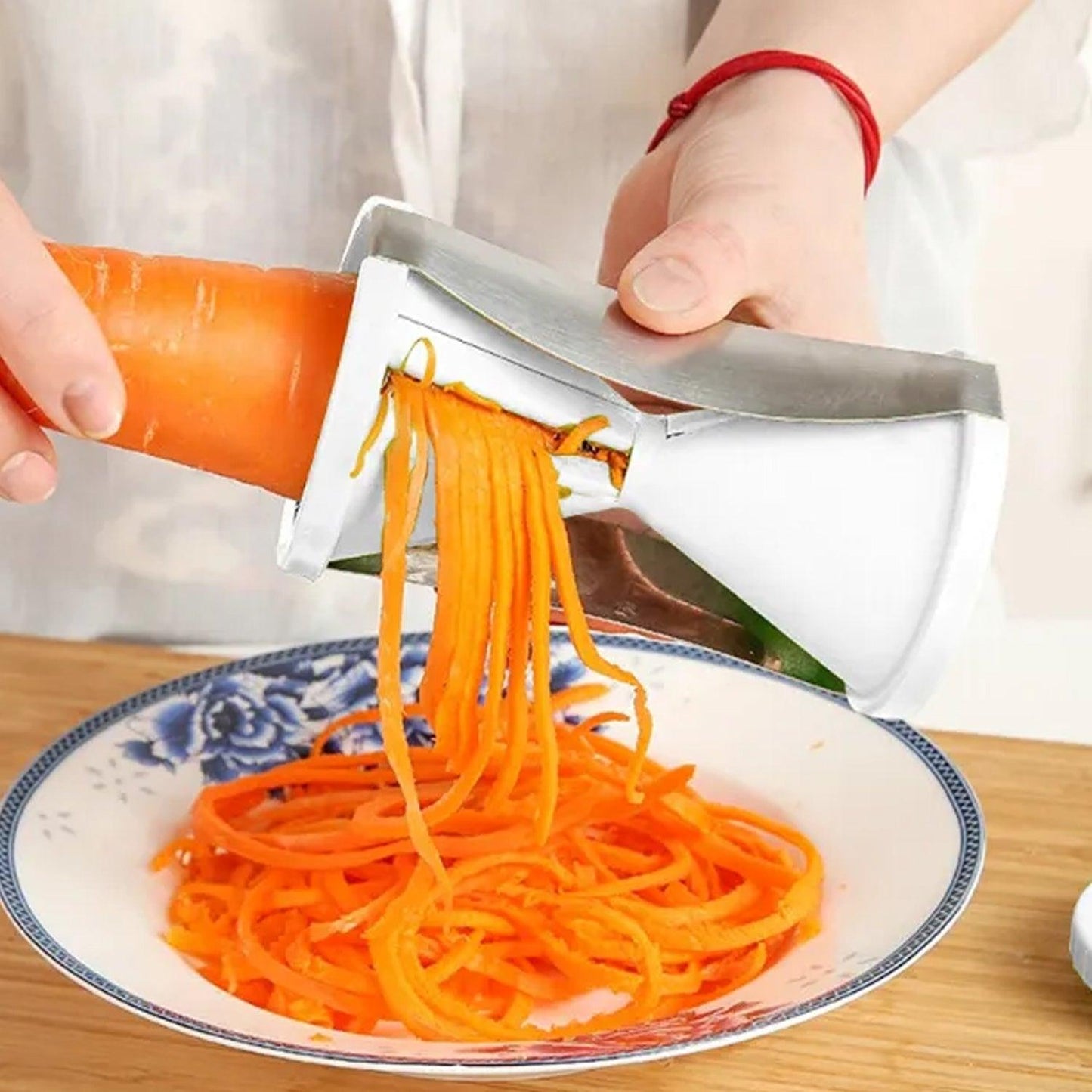 1853 Portable Spiralizer Vegetable Slicer Handheld Spiralizer Peeler Stainless Steel Spiral Slicer For Salad Vegetables Fruit Slicer