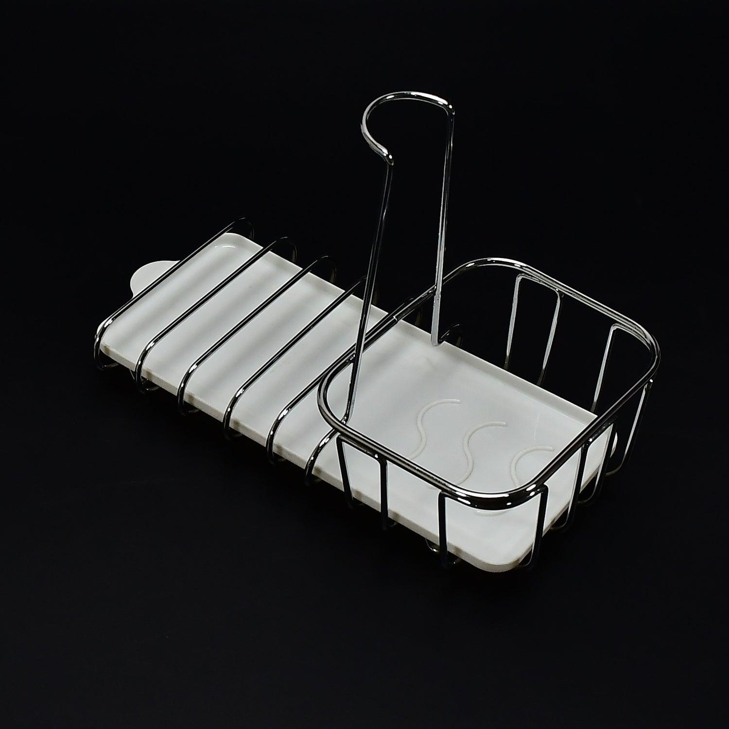 5188 Sponge Holder Kitchen Sink Stand 16cm Steel For Home & Kitchen Use DeoDap