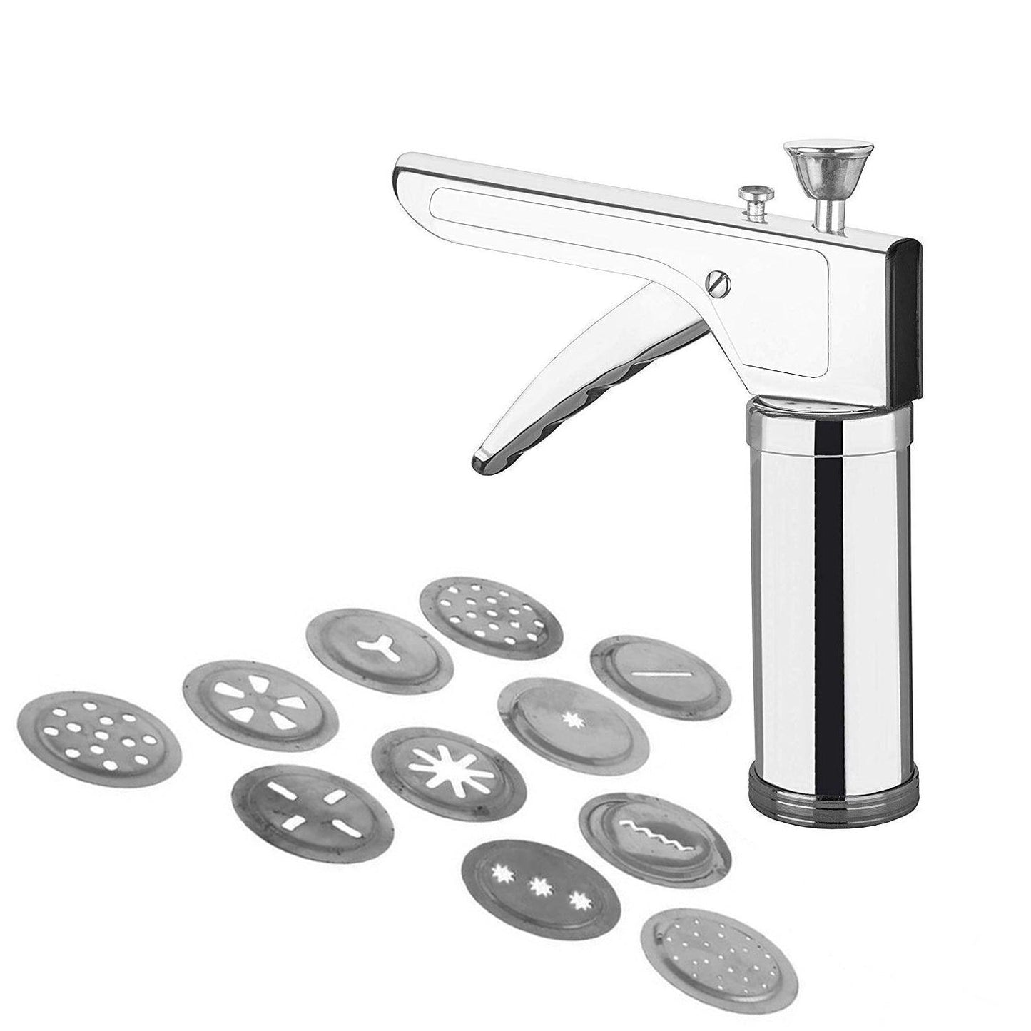 090 Plastic Kitchen Press Set, 12-Pieces, Silver (Kitchen_Press) Go5 Incorporation