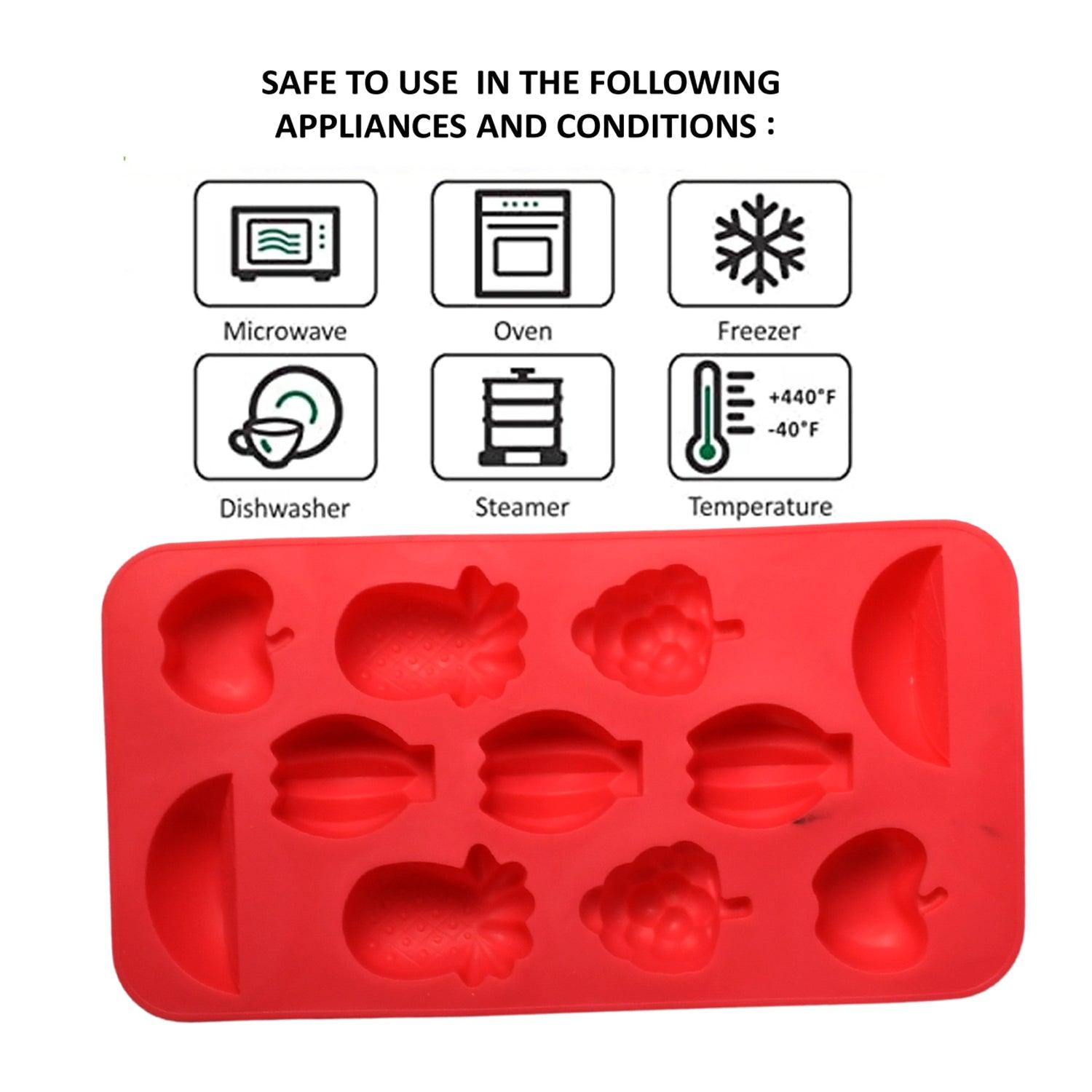 5354  Fruit Theme Silicone Fondant Mold Ice Cube Mold Chocolate Mold 11 Cavity Mold Tray for Home Kitchen Tool DeoDap