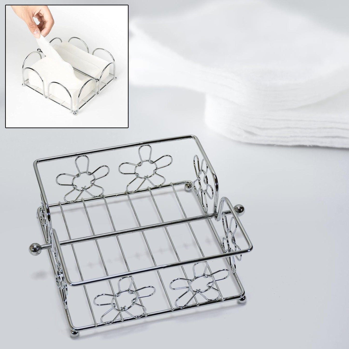 5131 Decorative Stain Steel Napkin Holder & Tissue Holder Stand DoeDap