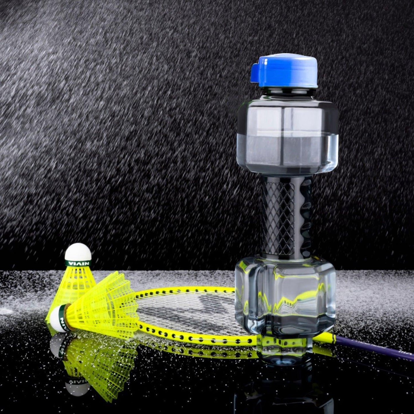 0754A Unbreakable Plastic dumbbell Shape Water Bottle DeoDap