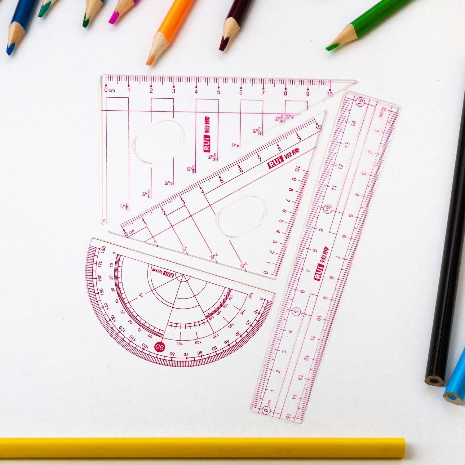 7920 Math Compass Compass Ruler Set Student Geometry Math Set Metal 8-Piece Measurement Design Compass Drawing Tool Math Geometry Kit. DeoDap