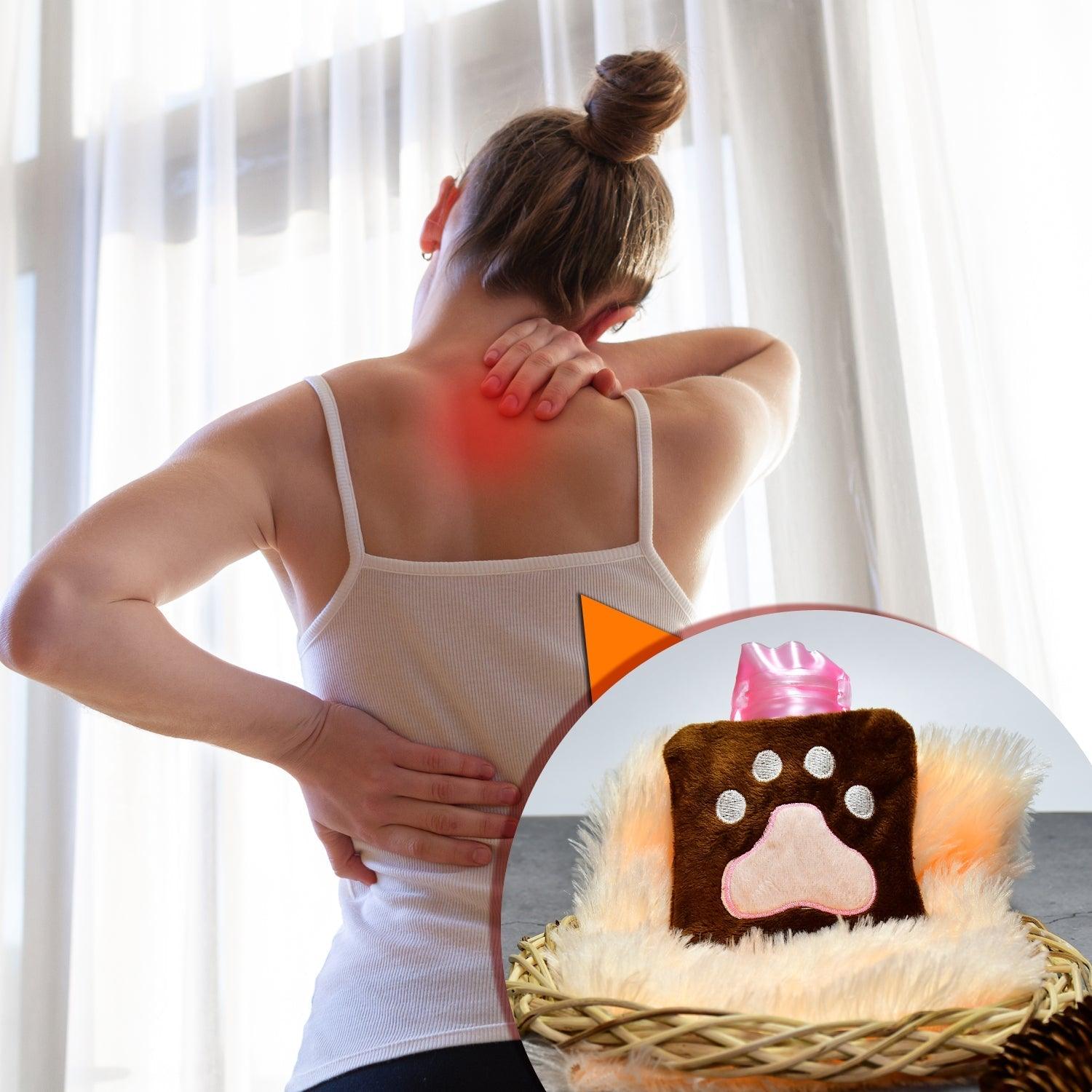 6518 Paw Print small Hot Water Bag with Cover for Pain Relief, Neck, Shoulder Pain and Hand, Feet Warmer, Menstrual Cramps. - deal99.in