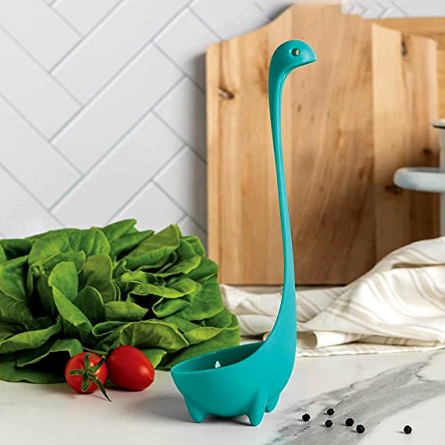 5871  Soup Spoon Creative Long Handle Standing Loch Ness Monster Colander Spoon Dinnerware Cooking Tools Kitchen Accessories - deal99.in