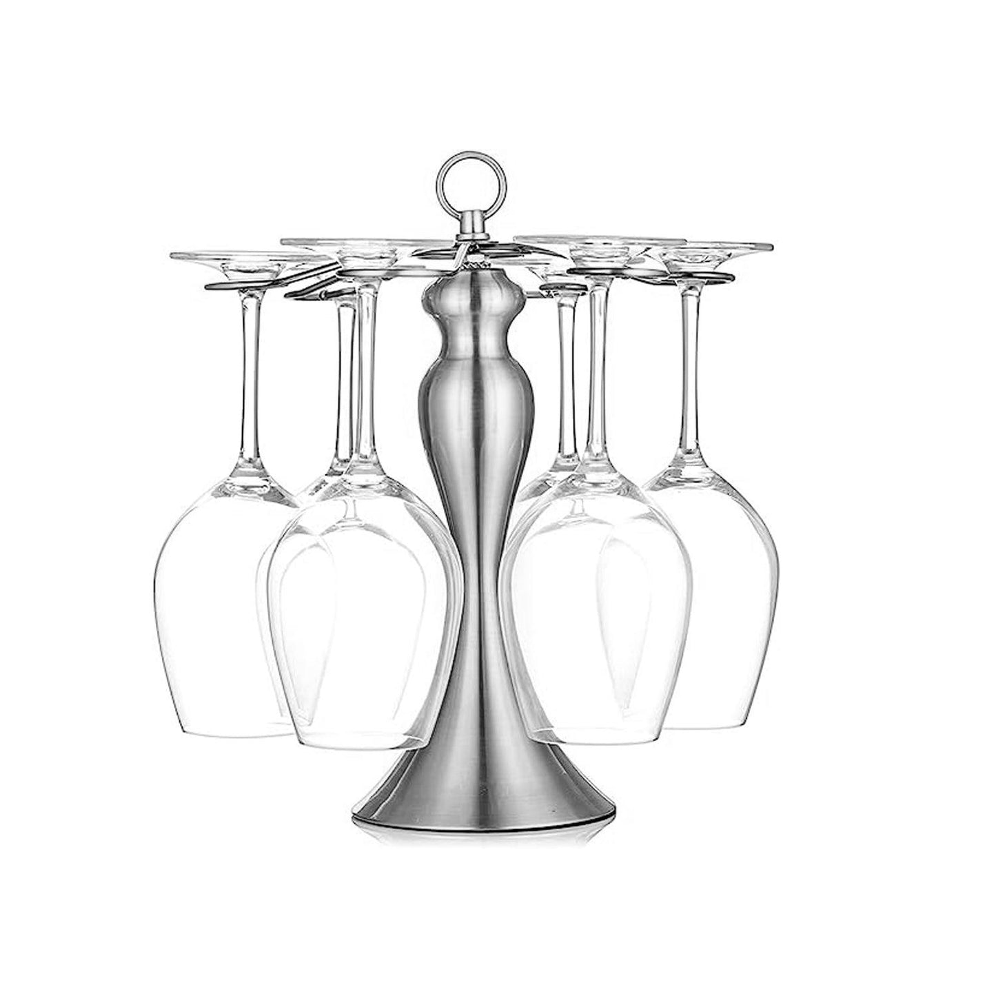 5948 Classic Elegant Tabletop Wine Cup, Rack 6 Wine Glass Holder Storage Freestanding stemware Rack Display Holder, Upside Down Hanging Cup Organizer Display Drying Rack Stand