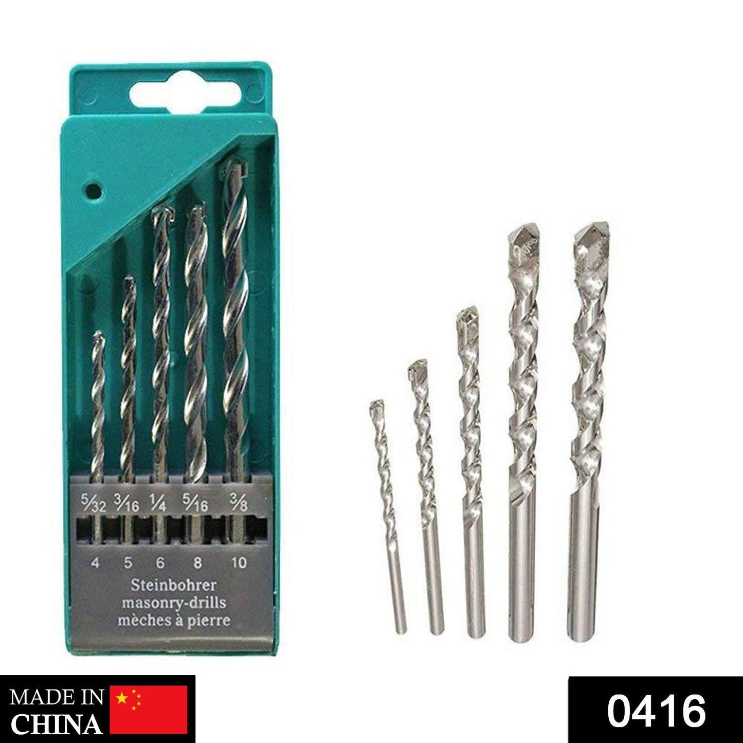 416 Metal Drill Bit Set (Multicolor, 5-Piece) DeoDap