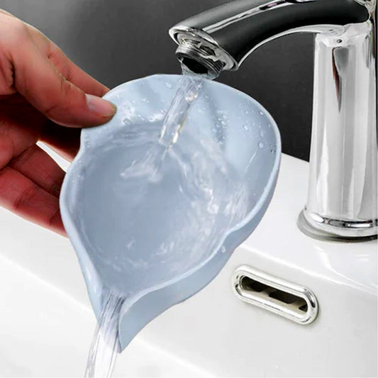 4084 Soap Holder Leaf-Shape Self Draining Soap Dish Holder, With Suction Cup Soap Dish Suitable for Shower, Bathroom, Kitchen Sink DeoDap