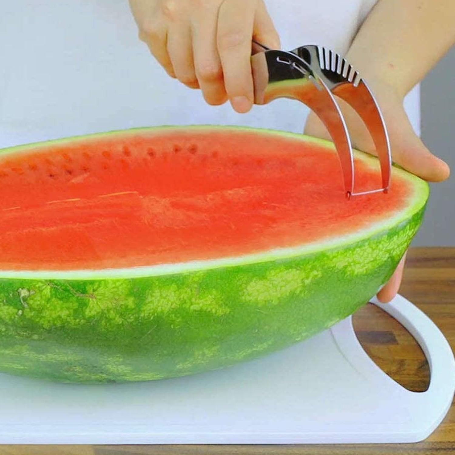 2047 Watermelon Slicer Steel Corer Watermelon Cutter Smart Kitchen Gadget Fruit Slicer Multi-Purpose Stainless Steel Kitchen Tool DeoDap