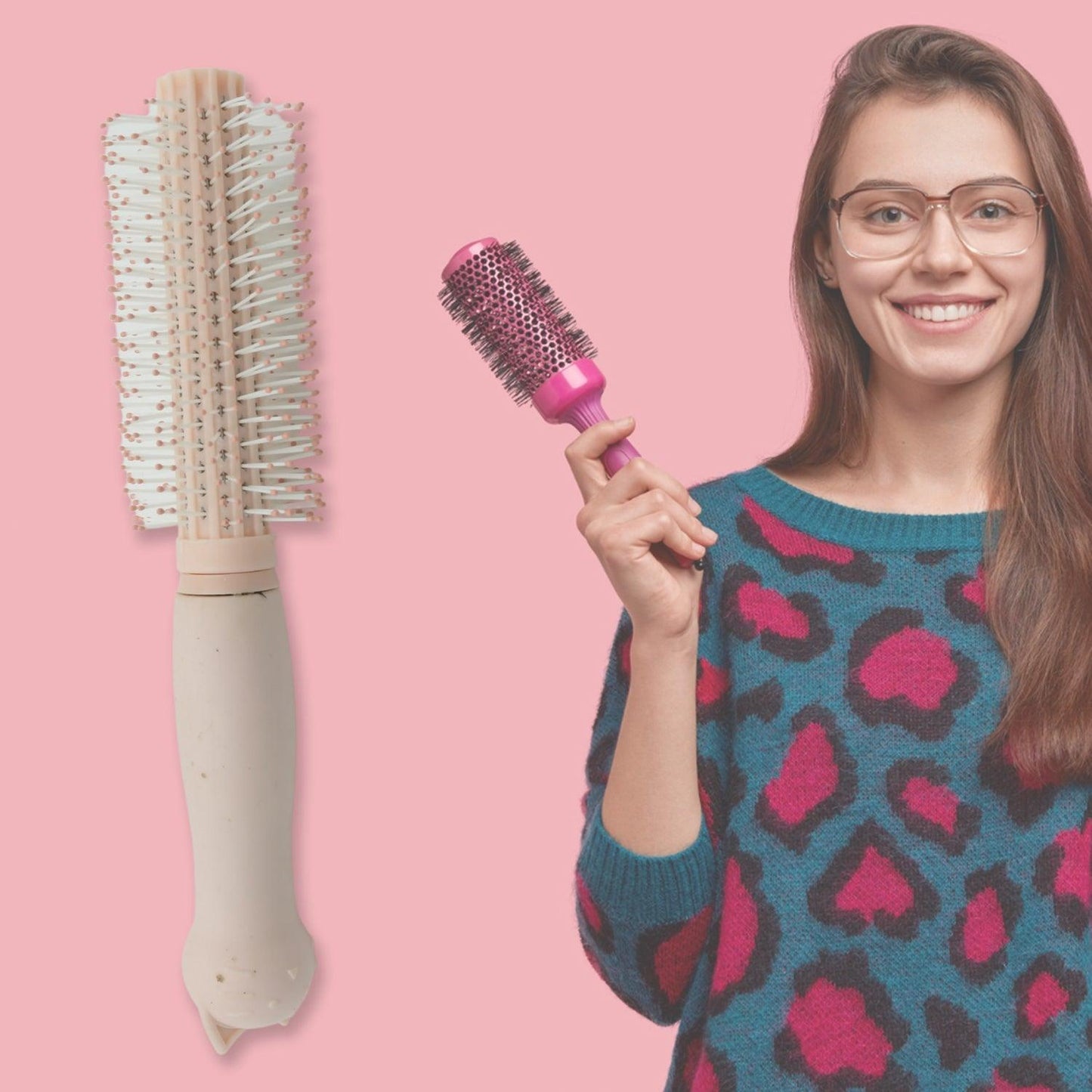 Massage Comb, Air Cushion Massage Hair Brush Ergonomic Matt Disappointment for Straight Curly Hair Cushion Curly Hair Comb for All Hair Types, Home Salon DIY Hairdressing Tool  (1 Pc) - deal99.in