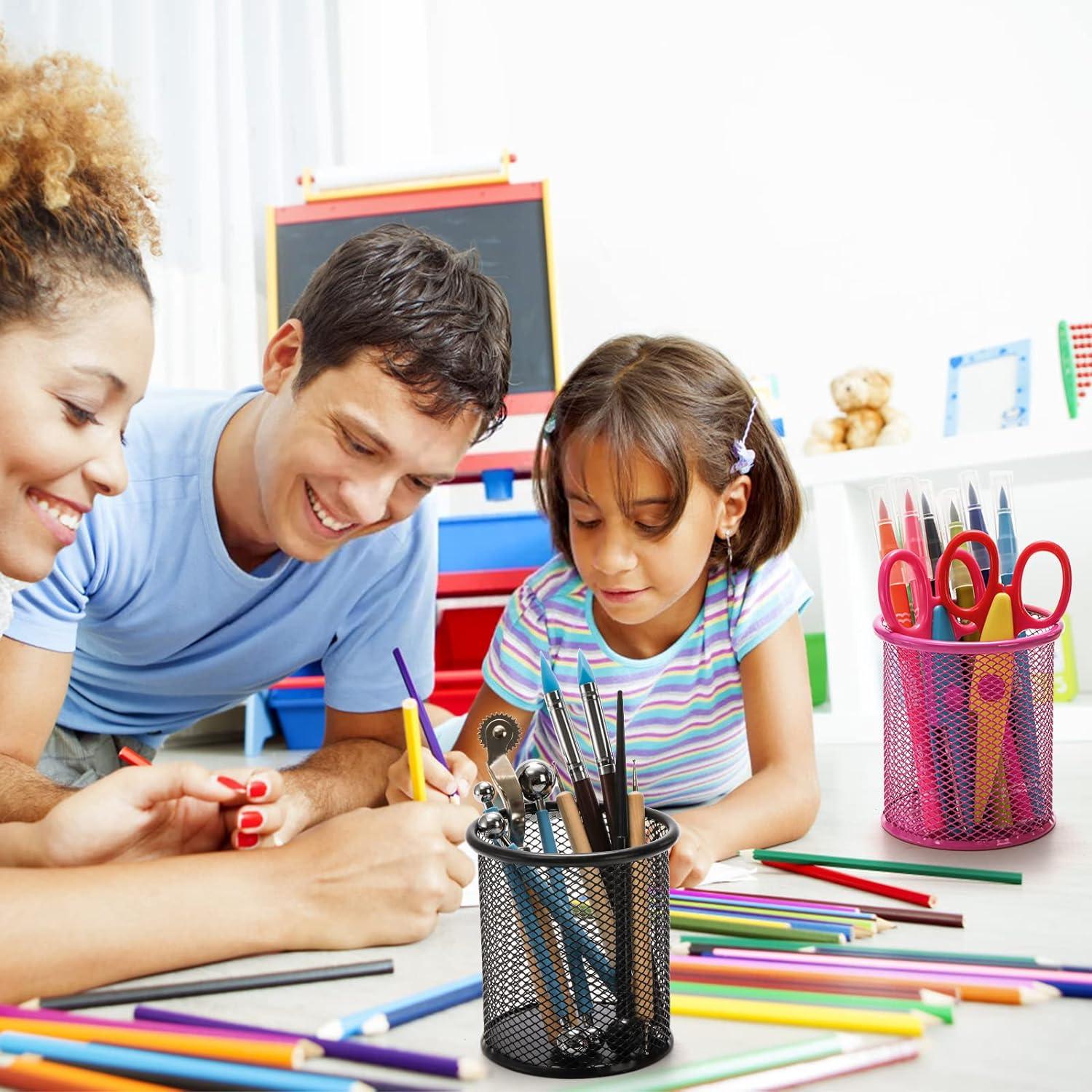 7991 Pen holder Pen Holder Office Desk Metal Mesh Pen Stand Pencil Stationery Holder Desk Organizer Stand Storage Pencil Case (1 Pc) - deal99.in