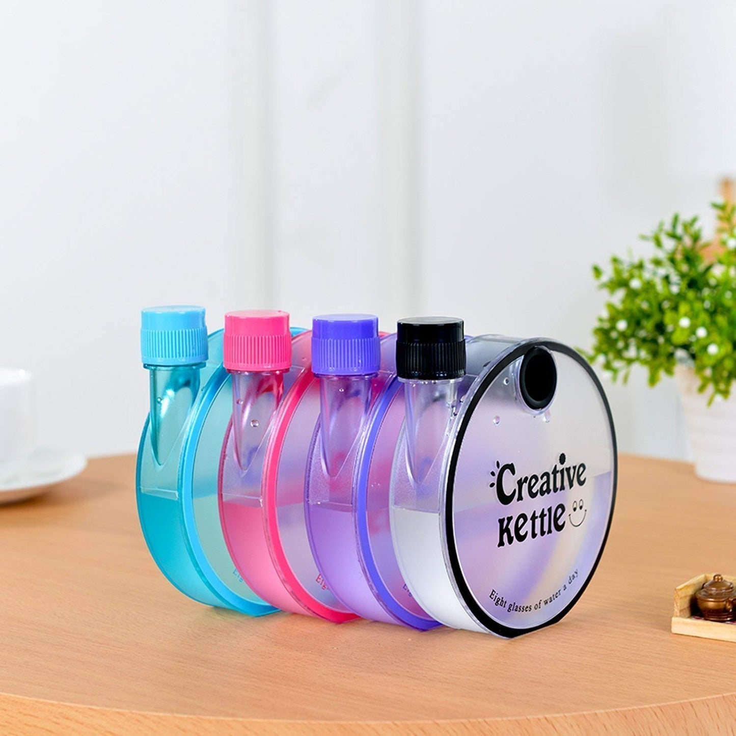 0366 Creative Portable Water Sport Water Bottle Outdoor Hiking Tour Climbing Camp Round Shape Kettle Drinkware My Small Bottle, Notebook Water Bottle (350 ML)