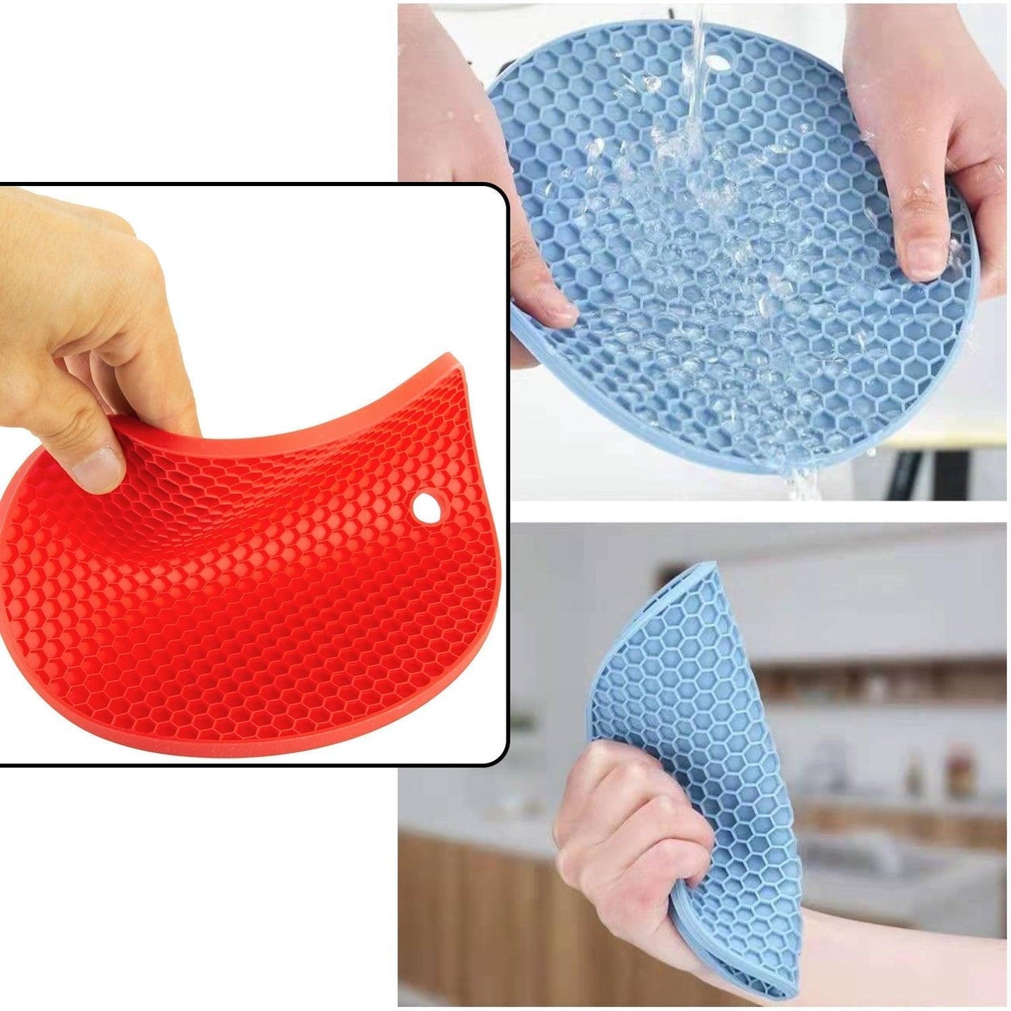 4778A Silicone Trivet for Hot Dish and Pot, Silicone Hot Pads ( 1 pcs ) DeoDap