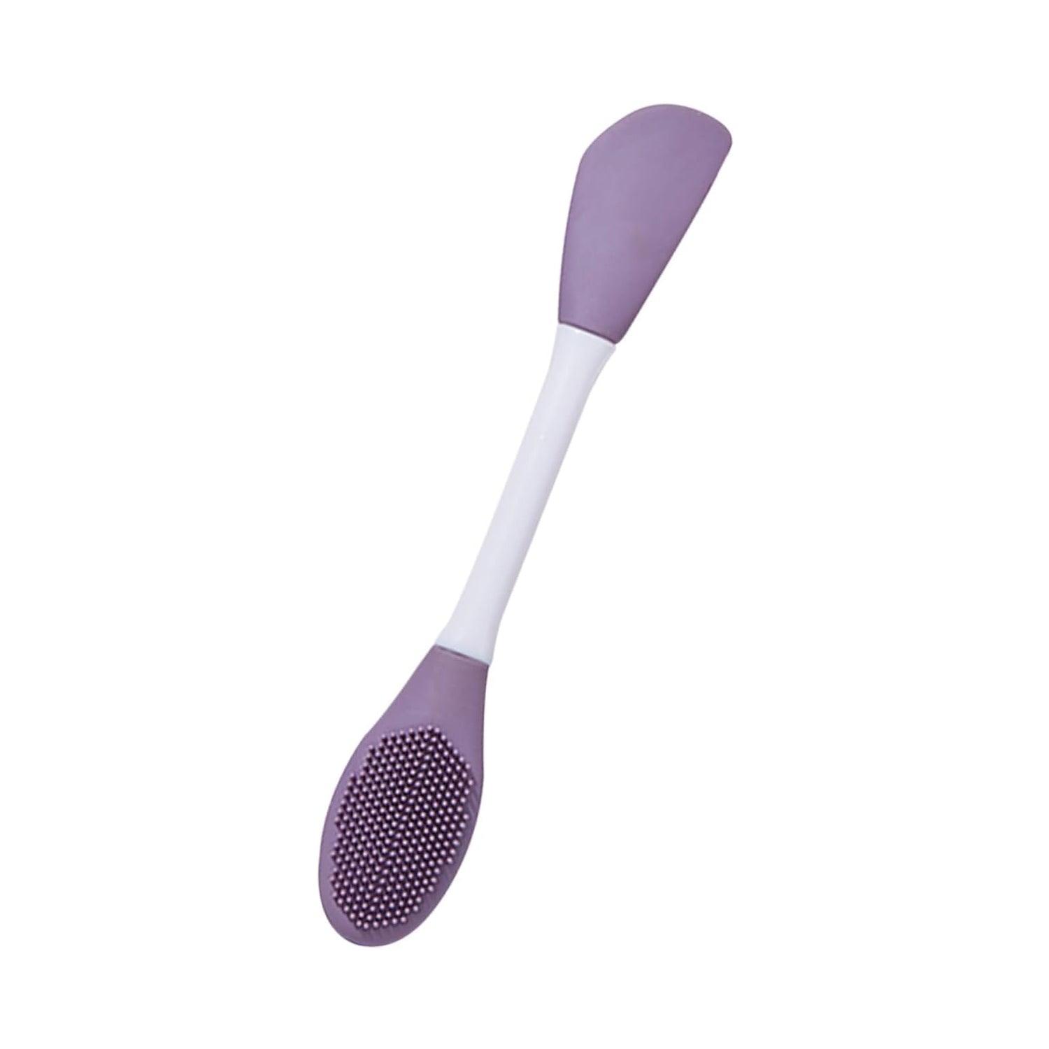 12532 Double-headed Silicone Mask Brush Face Cleansing and Applying Mud Mask Beauty Salon Special Brush Smear Tool Facial Scrub Silicone Wash Scrubber Face Tools (1 Pc) - deal99.in