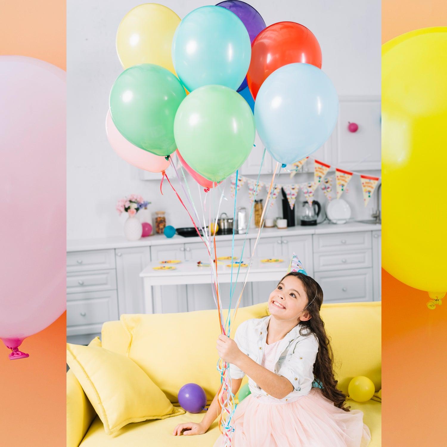 Big Size Balloons Kinds of Rainbow Party Latex Balloons for Birthday / Anniversary / Valentine's / Wedding / Engagement Party Decoration Multicolor (3 Pcs Set - deal99.in