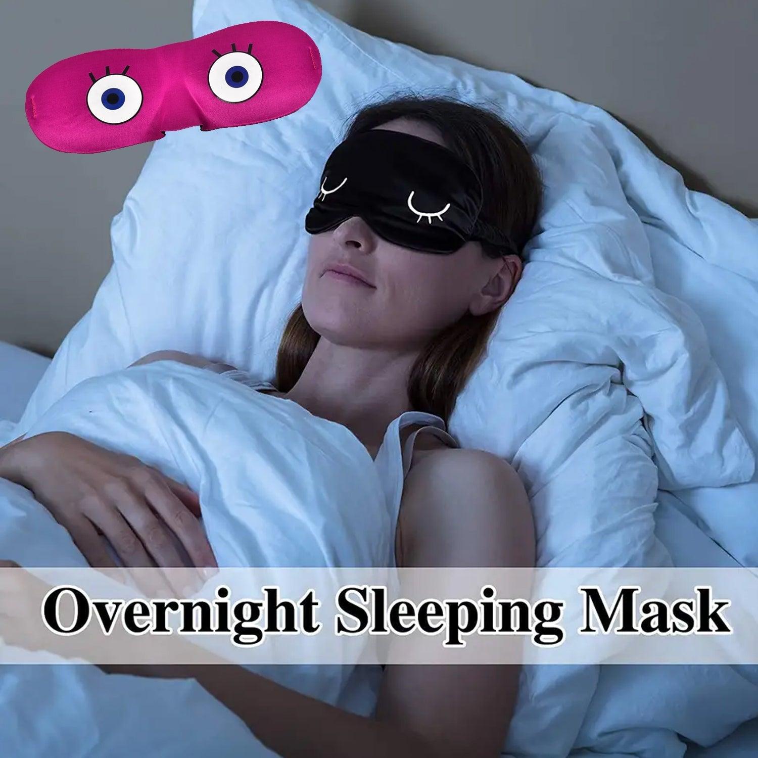 7816 SUPER SOFT SLEEPING MASK BLIND FOLD FOR COMFORTABLE SLEEP TRAVELLING SLEEP MASK HEAVY COMFORTABLE MATERIAL EYE MASK DeoDap