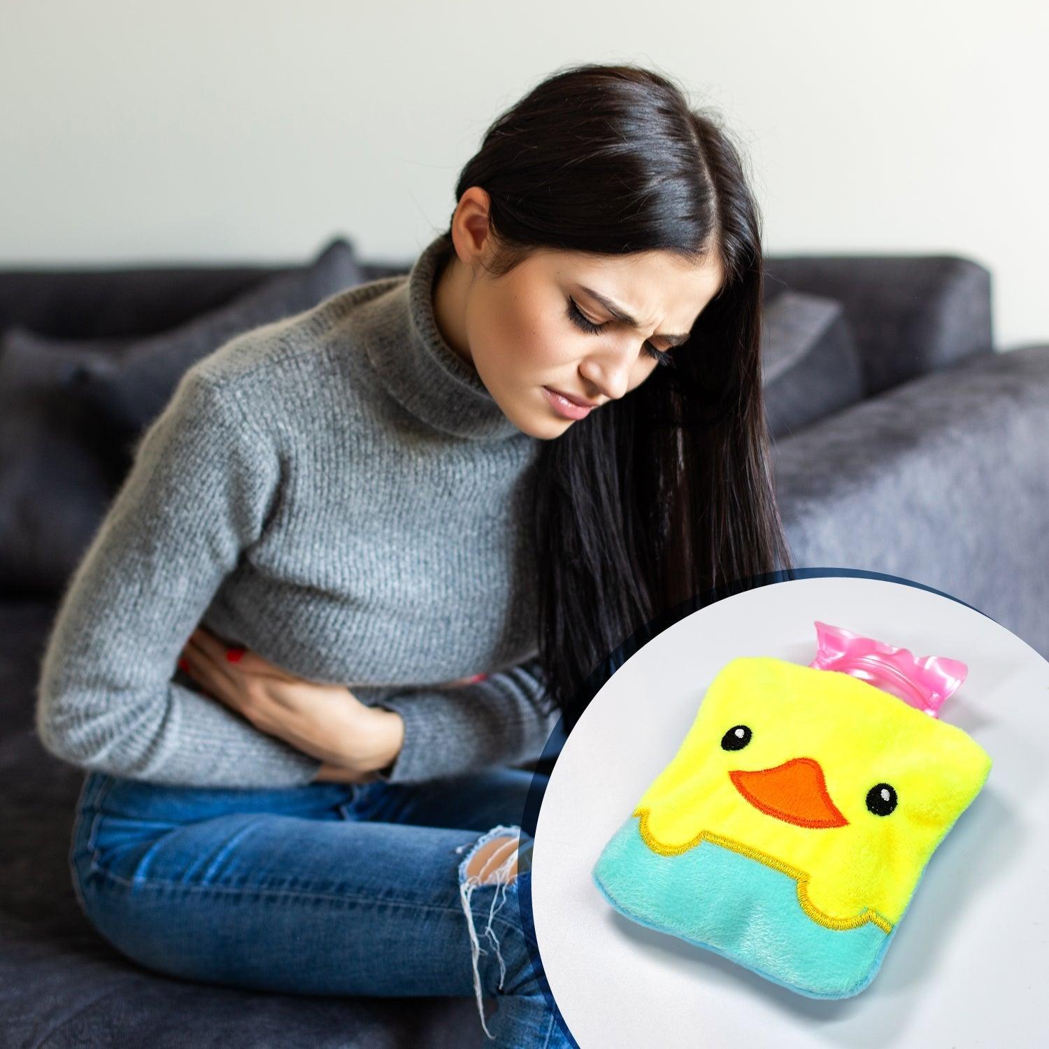 6524 Yellow Duck design small Hot Water Bag with Cover for Pain Relief, Neck, Shoulder Pain and Hand, Feet Warmer, Menstrual Cramps. - deal99.in