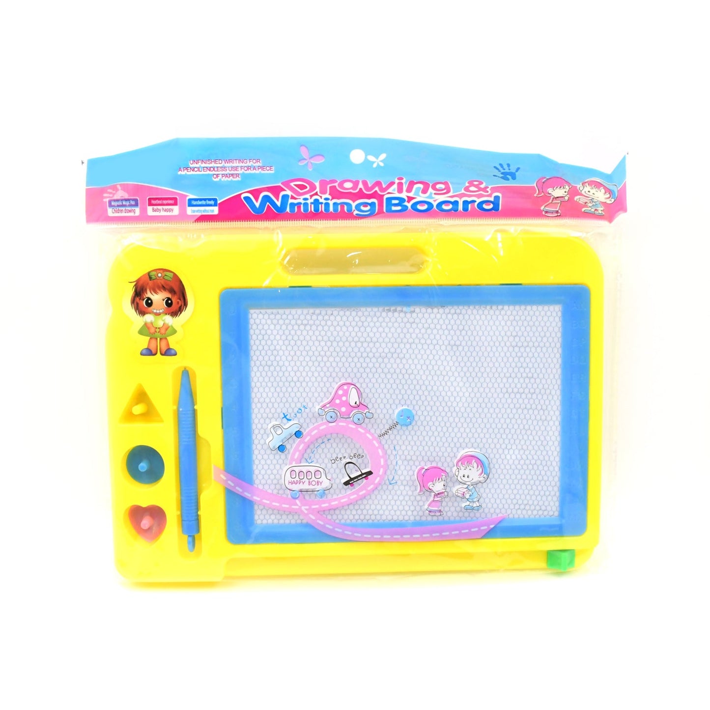 1902 Children Magic Slate Pen Doodle Pad Erasable Drawing Easy Reading Writing Learning Graffiti Board Kids Gift Toy Magnetic Painting Sketch Pad for Baby Children (1 Pc Mix Color) - deal99.in