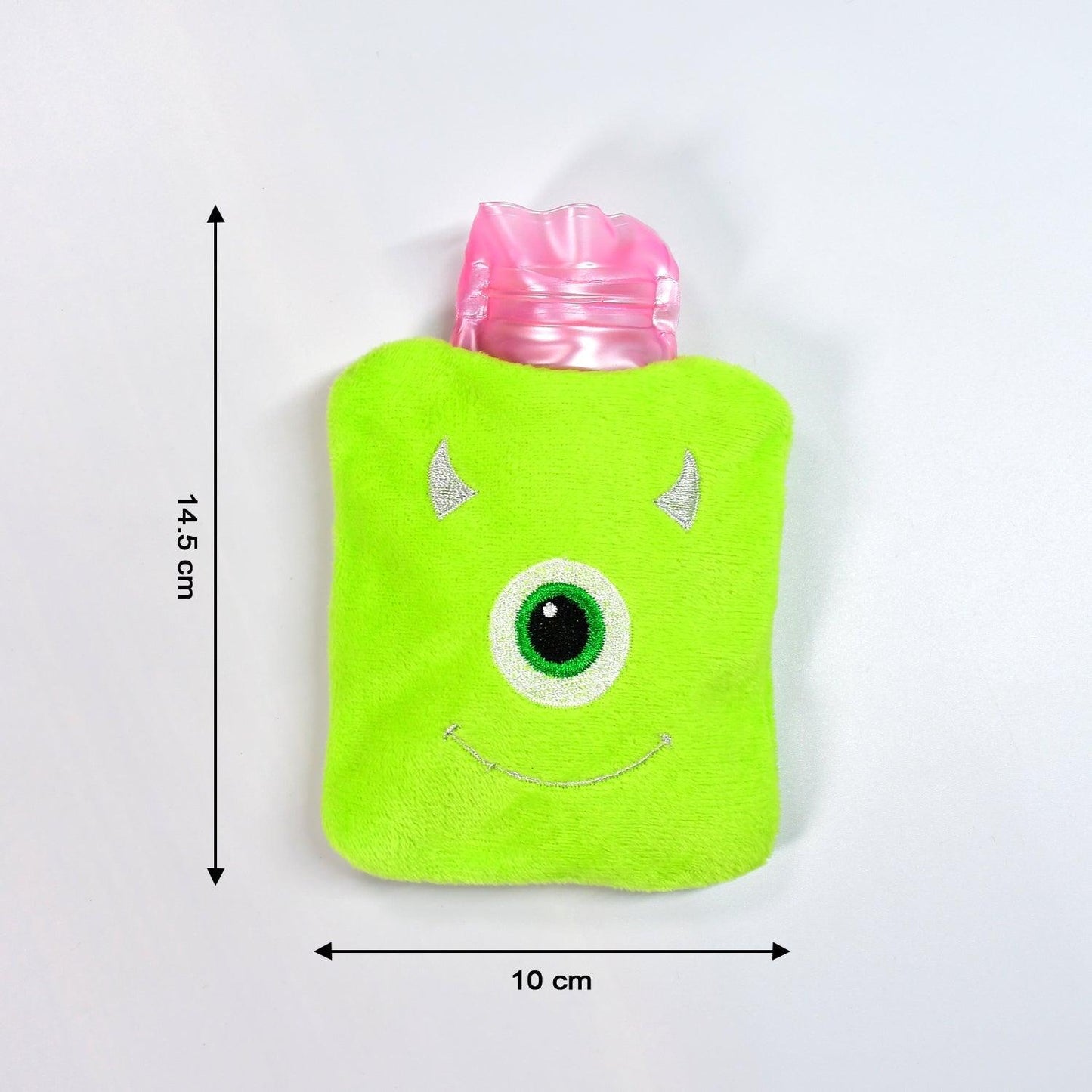 6519 Green one eye monster print small Hot Water Bag with Cover for Pain Relief, Neck, Shoulder Pain and Hand, Feet Warmer, Menstrual Cramps. - deal99.in