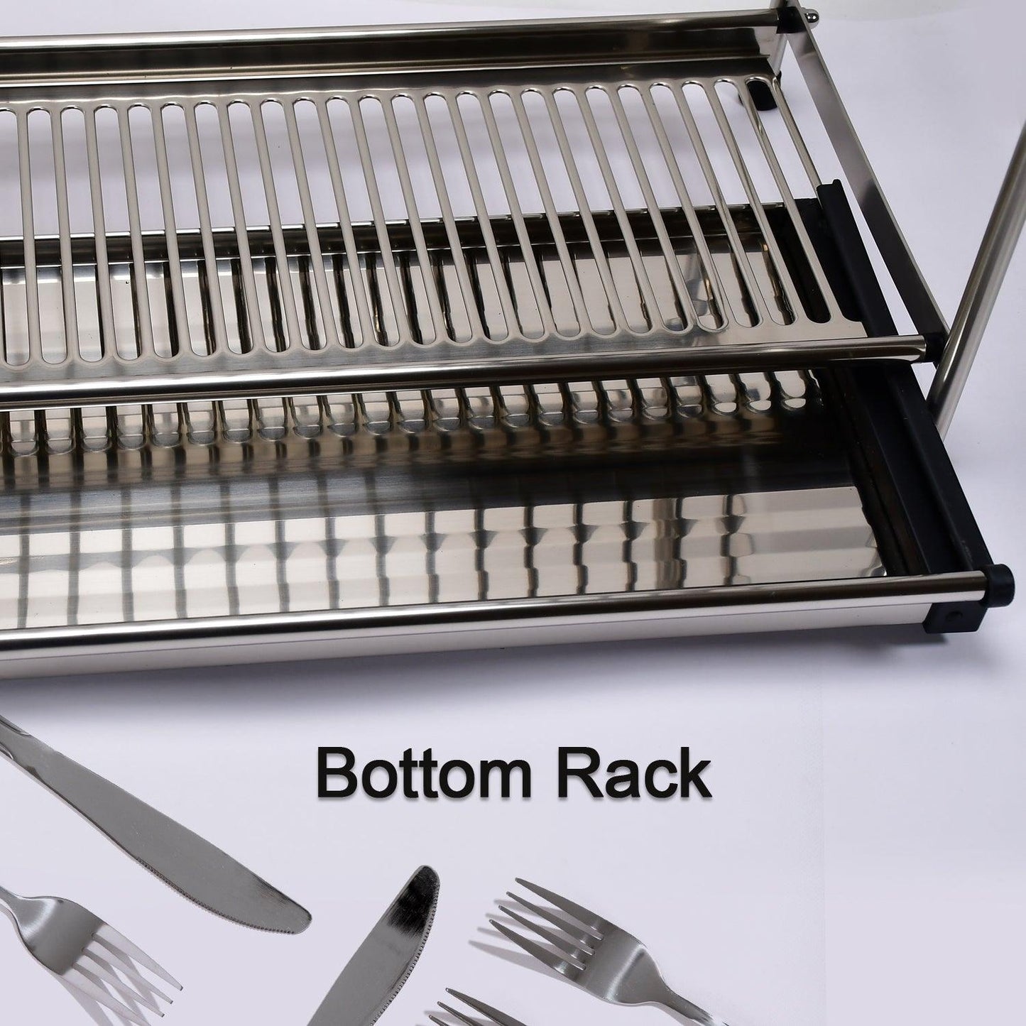 7672 Dish Rack Stainless Steel Rack 2layer Rack For Home & Kitchen Use DeoDap