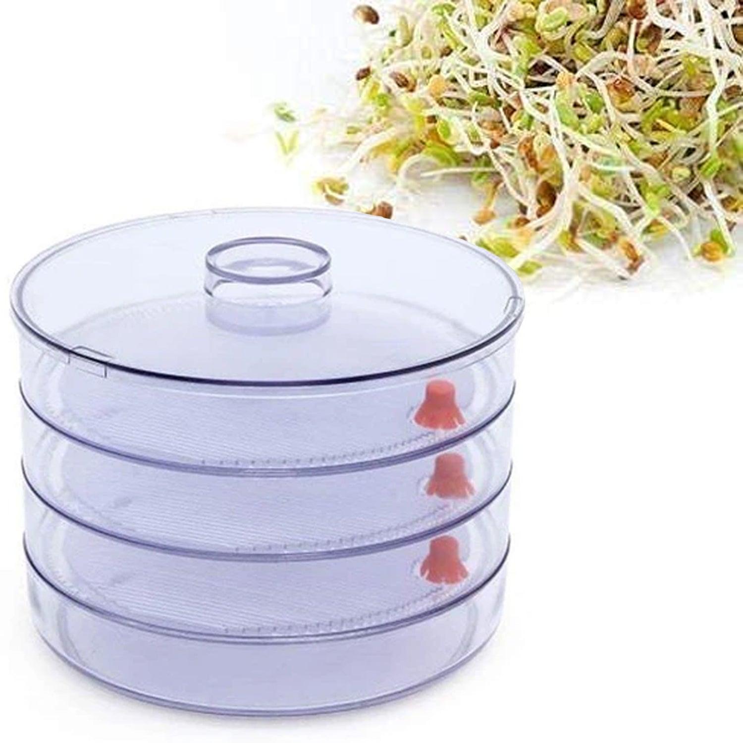 070 Plastic 4 Compartment Sprout Maker, White Go5 Incorporation