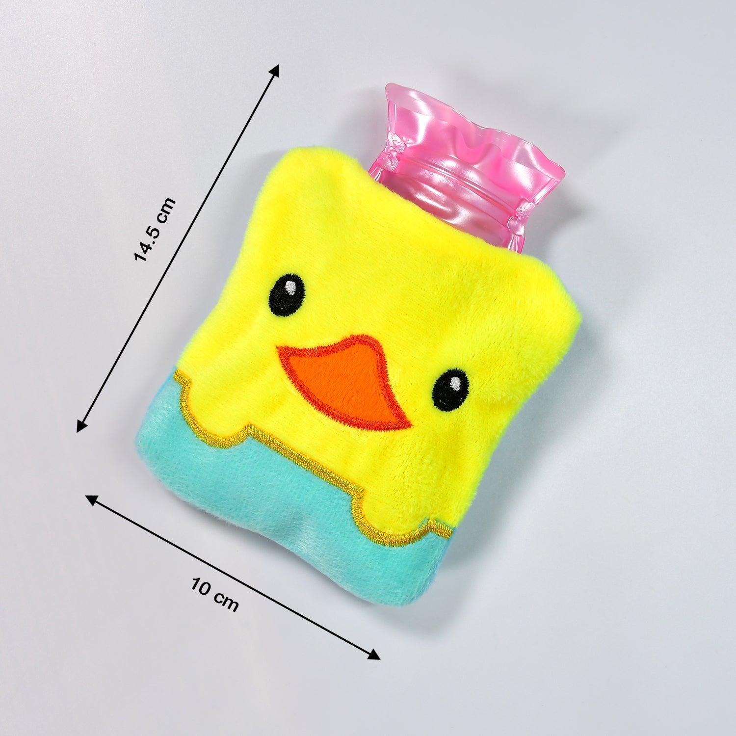 6524 Yellow Duck design small Hot Water Bag with Cover for Pain Relief, Neck, Shoulder Pain and Hand, Feet Warmer, Menstrual Cramps. - deal99.in