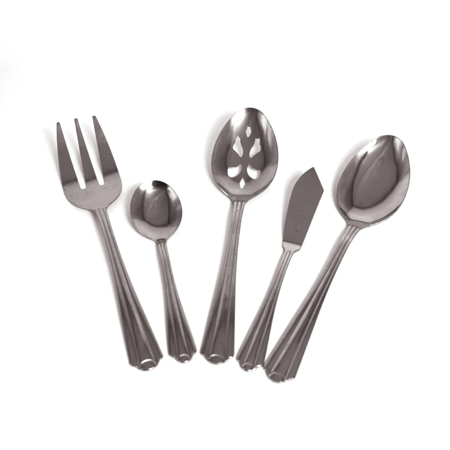 2780 5Pc Mix designed different spoons and fork for make your meal look classic DeoDap