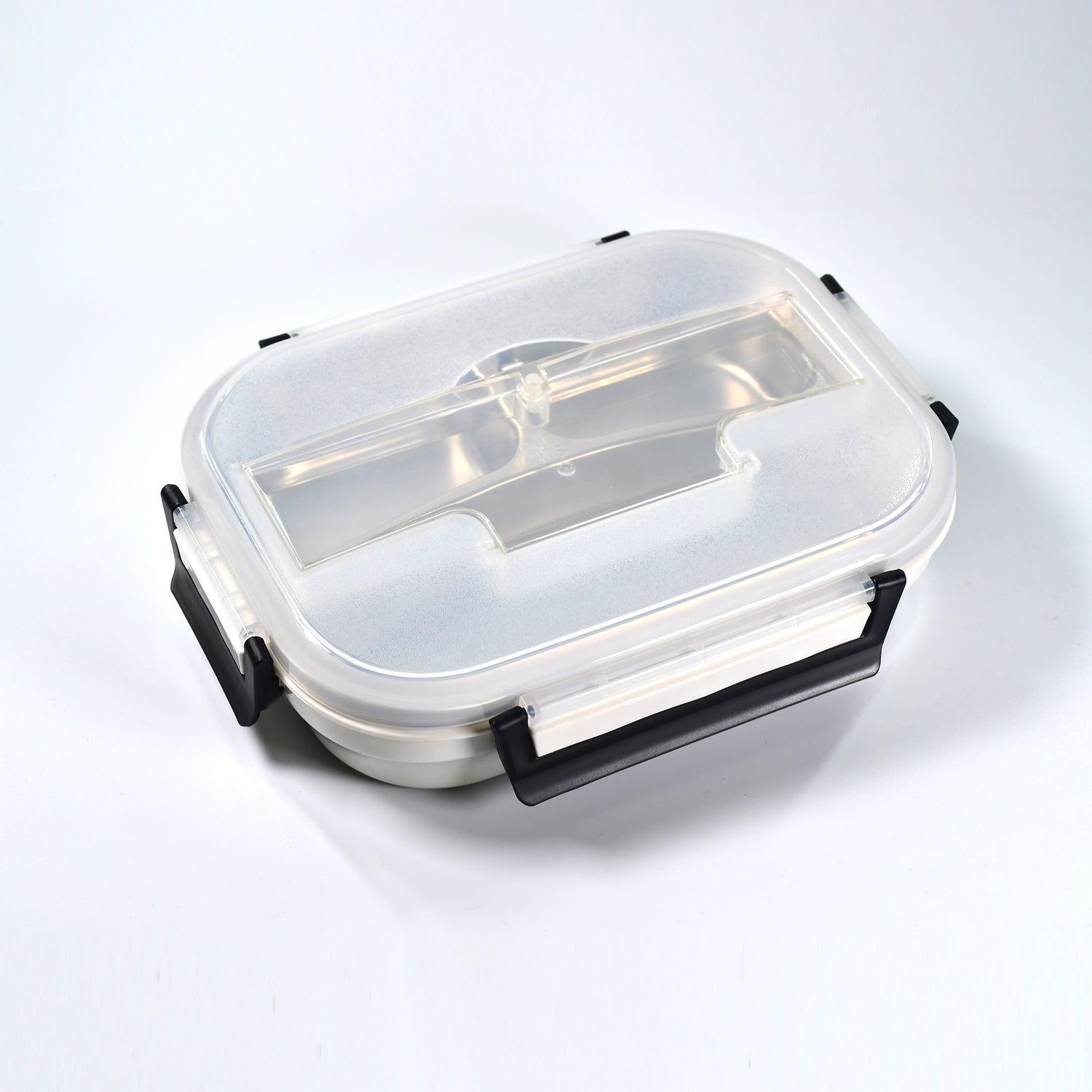 2977 Lunch Box for Kids and adults, Stainless Steel Lunch Box with 3 Compartments With spoon slot. DeoDap