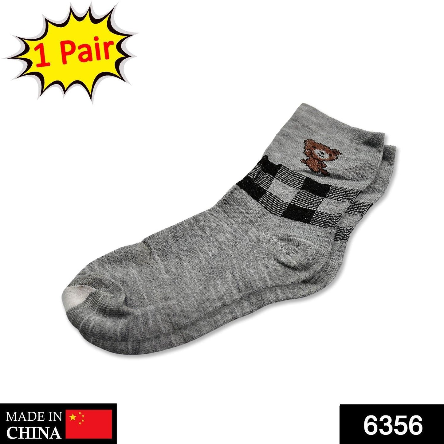 6356 1PAIR SOCKS PRINTED TRENDY MULTIPLE DESIGNER SOCKS DeoDap