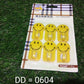 604 Plastic Self-Adhesive Smiley Face Hooks, 1 Kg Load Capacity (6pcs) DeoDap