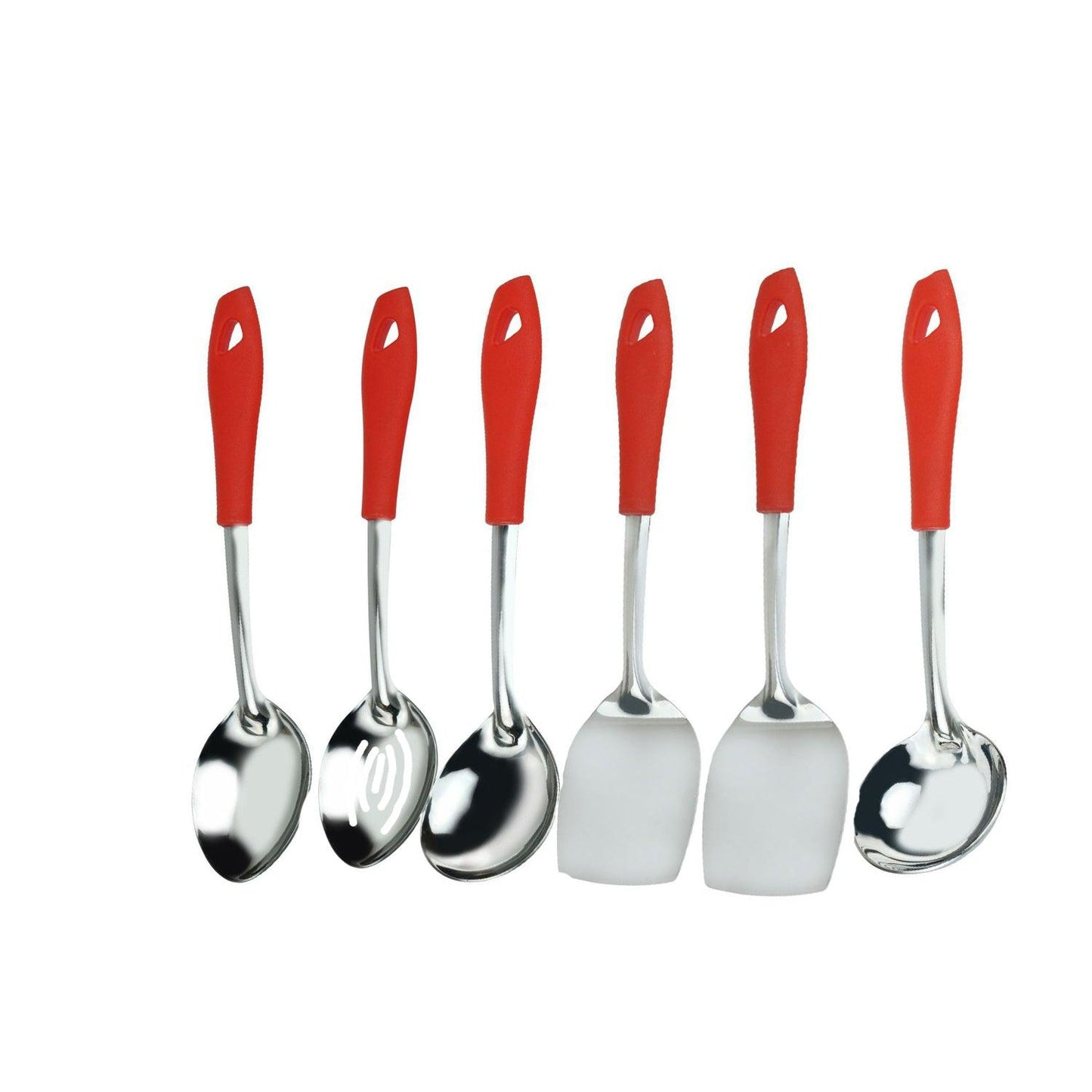 2701 6 Pc SS Serving Spoon stand used in all kinds of household and kitchen places for holding spoons etc. DeoDap