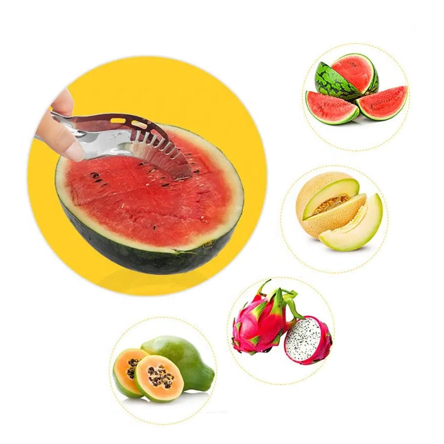 2859 Stainless Steel Watermelon Cantaloupe Slicer Knife, Corer Fruit, Vegetable Tools Kitchen