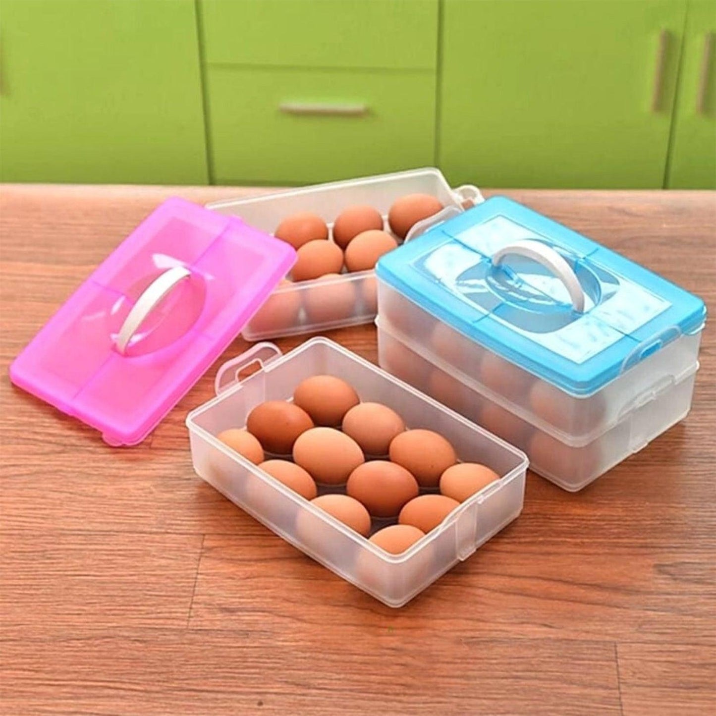 2315A Double Layer 24 Grid Egg Storage Box for Egg Storage Container DeoDap