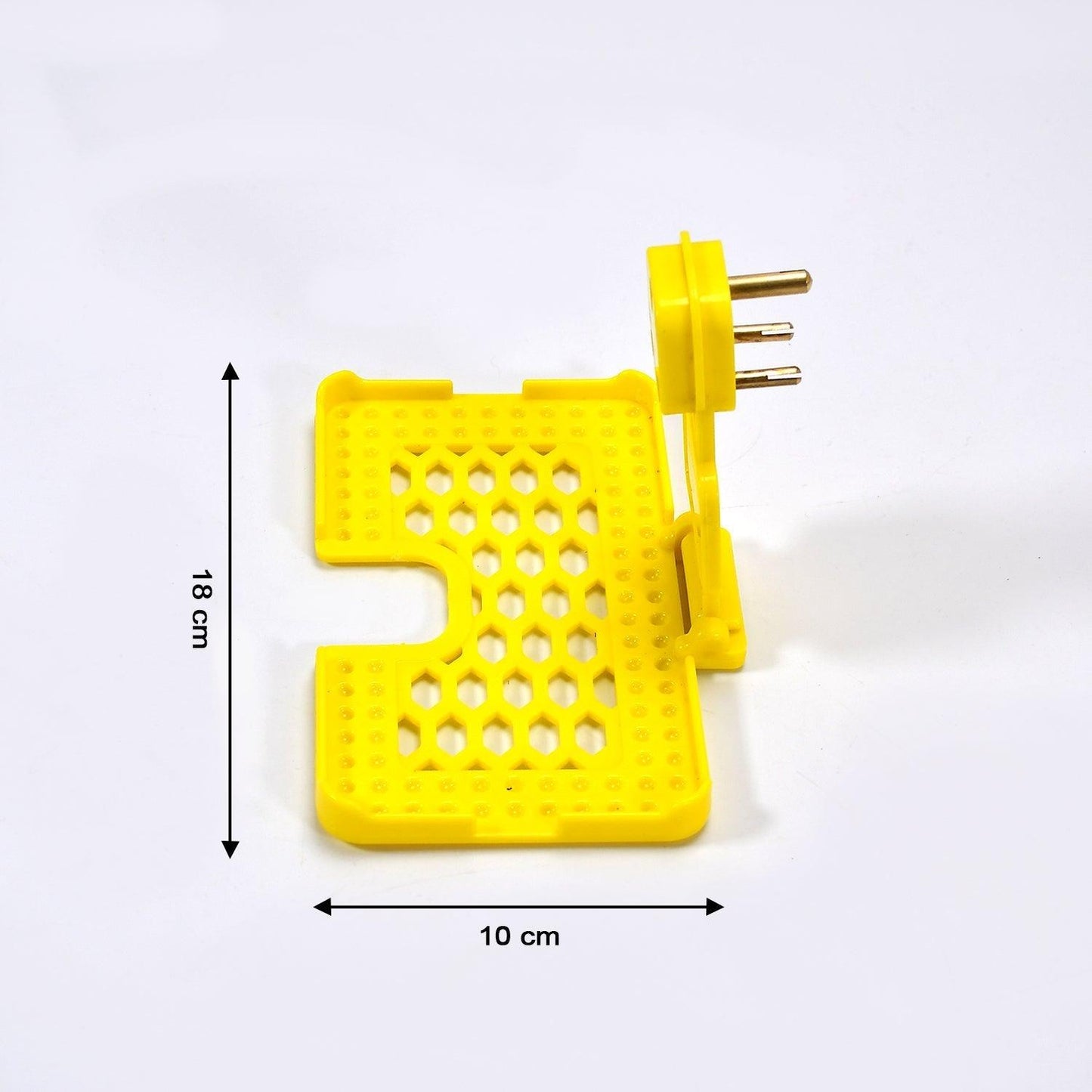 6496Y Multi-Purpose Wall Holder Stand for Charging Mobile Just Fit in Socket and Hang (Yellow) DeoDap