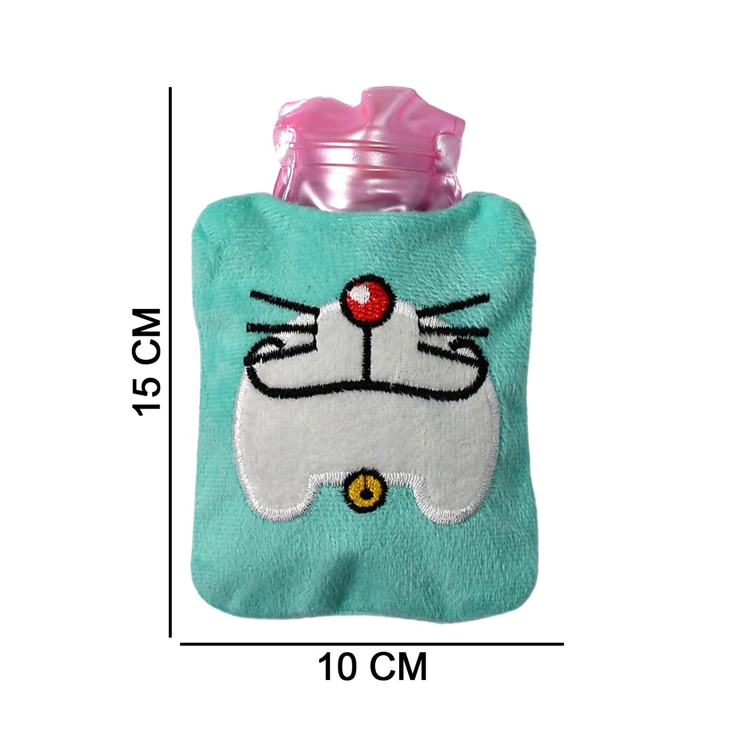 6529 Doremon Cartoon small Hot Water Bag with Cover for Pain Relief, Neck, Shoulder Pain and Hand, Feet Warmer, Menstrual Cramps. - deal99.in