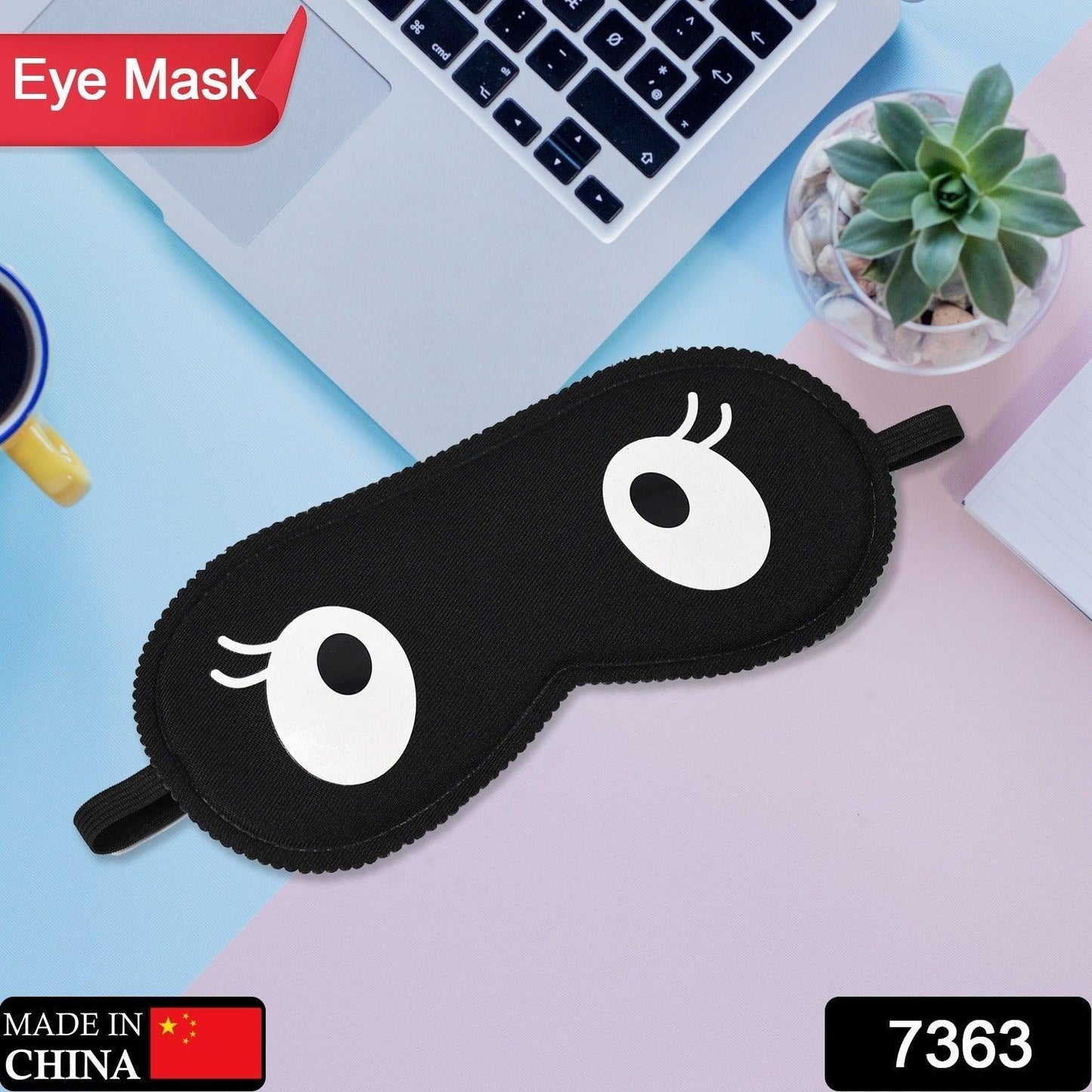 7363 Sleeping Mask Lightweight Cotton Fabric Blindfold Soft Eye Mask Super New Premium Eye Mask (1 Pc) DeoDap