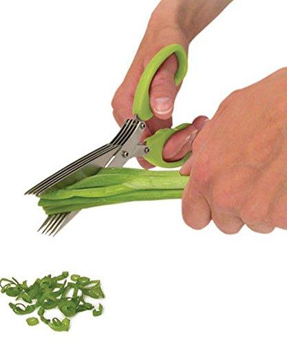 1651 MULTIFUNCTION VEGETABLE STAINLESS STEEL HERBS SCISSOR WITH 5 BLADES