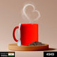 4949 Red Coffee Mug With Spoon Ceramic Mugs to Gift your Best Friend Tea Mugs Coffee Mugs Microwave Safe. DeoDap