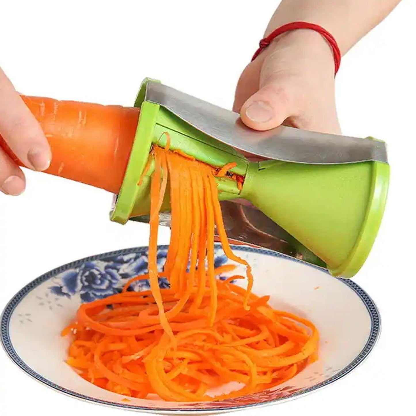 1853 Portable Spiralizer Vegetable Slicer Handheld Spiralizer Peeler Stainless Steel Spiral Slicer For Salad Vegetables Fruit Slicer