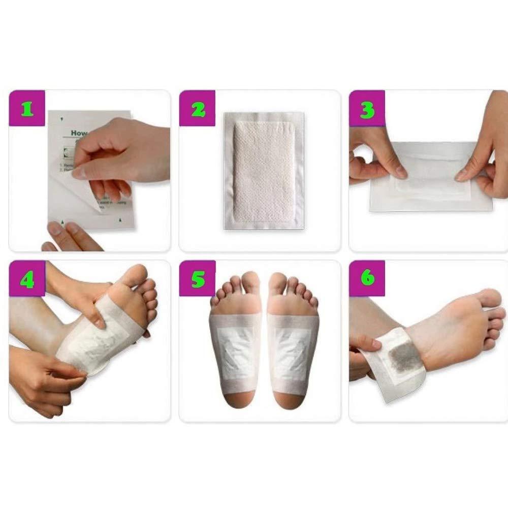 644 kinoki Cleansing Detox Foot Pads, Ginger & salt Foot Patch -10pcs (Free Size, White) DeoDap